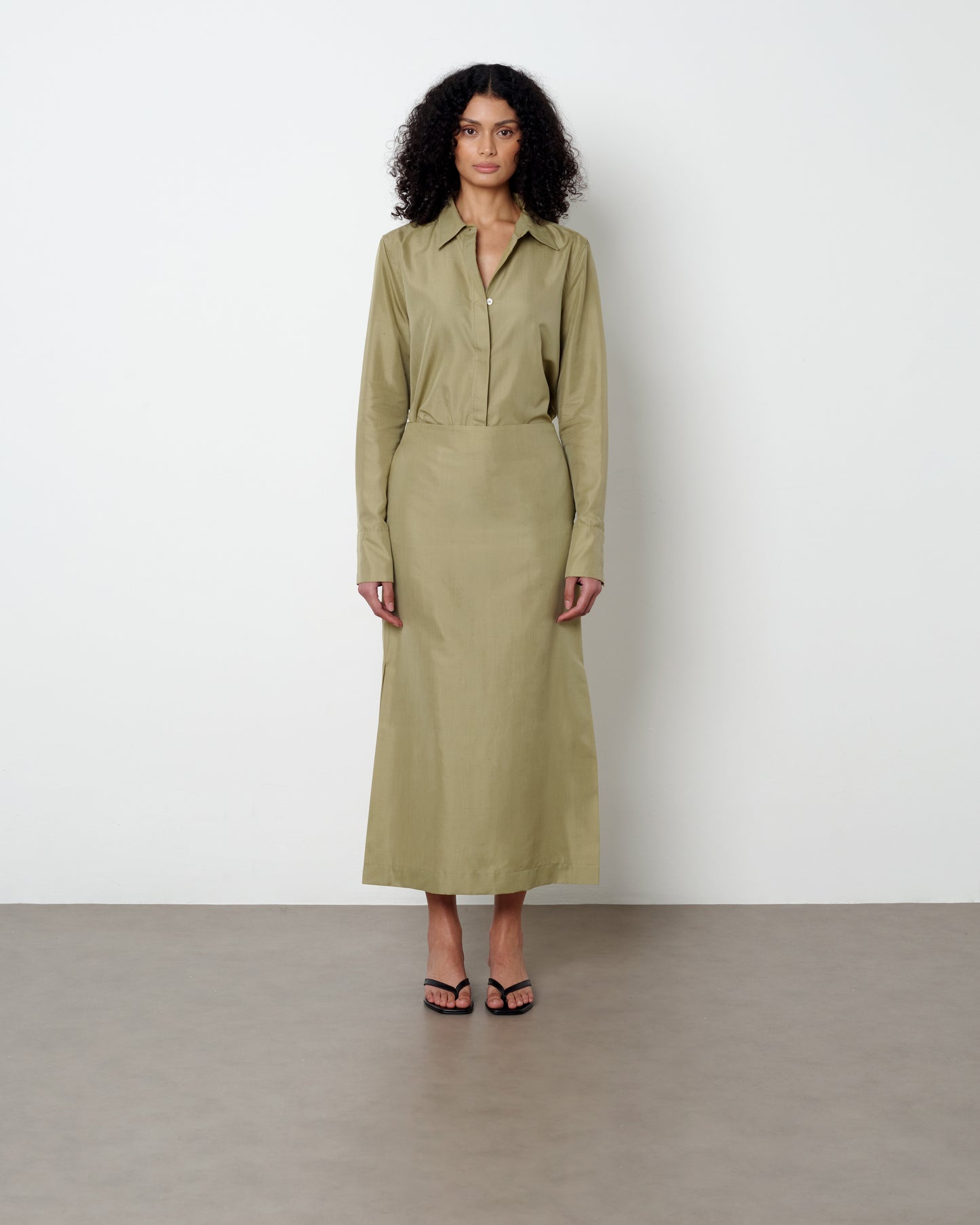 Uma Skirt in Cotton Silk