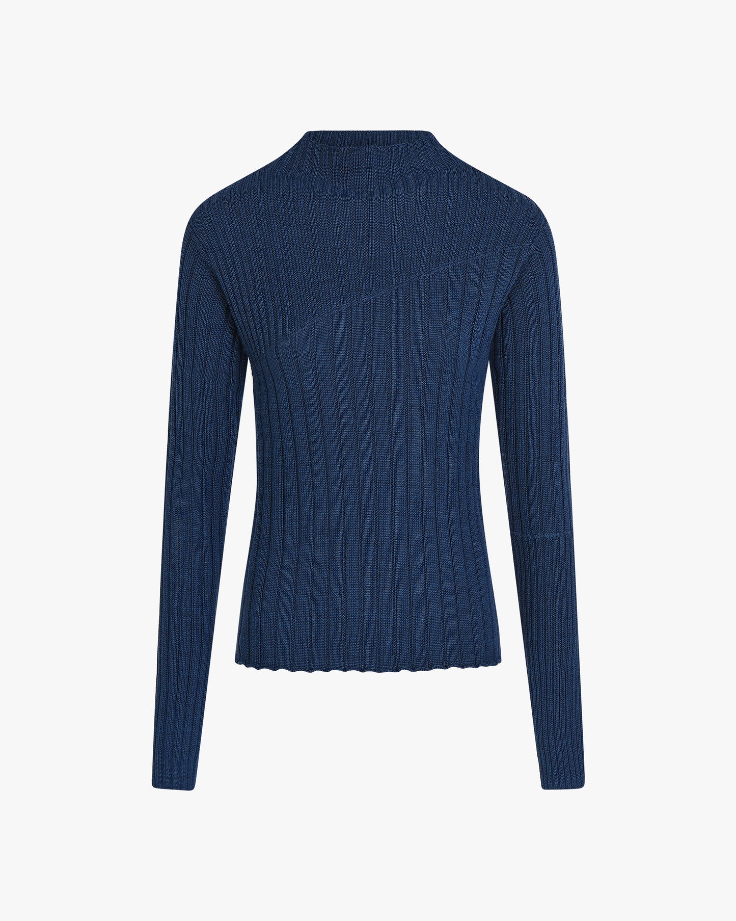 Issue Twelve Nina Rib Jumper in Cobalt Blue Wool