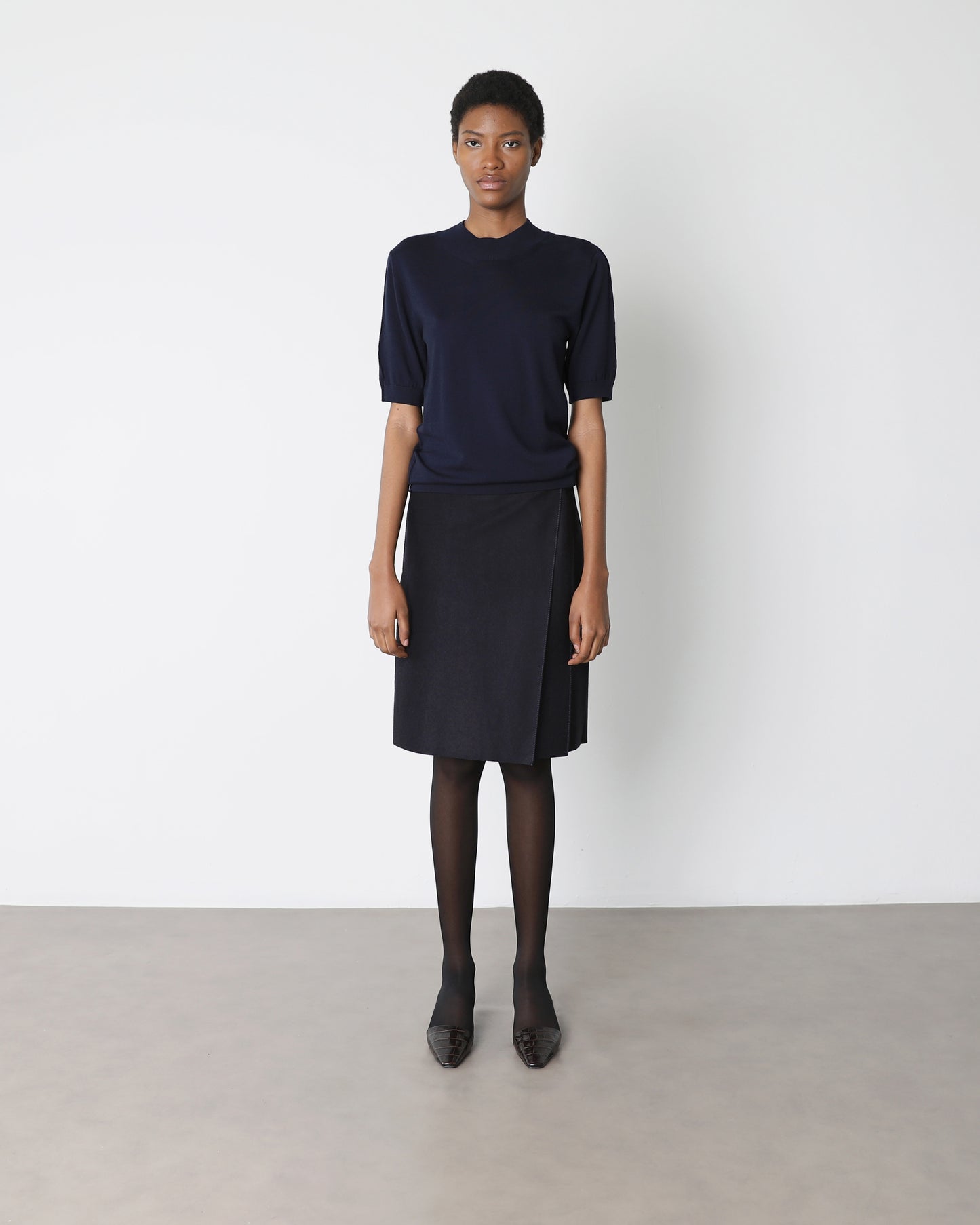 Kate Skirt in Wool and Recycled Cashmere