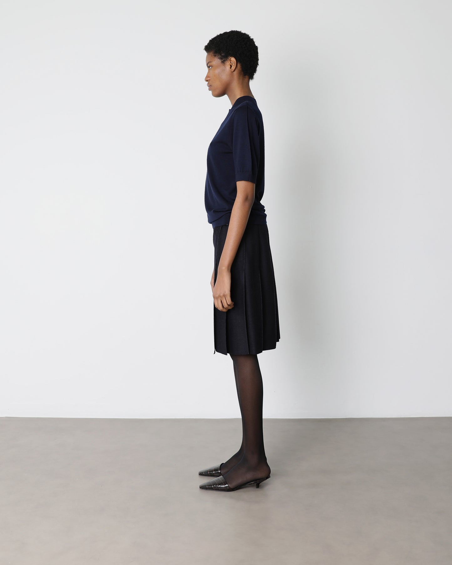 Kate Skirt in Wool and Recycled Cashmere