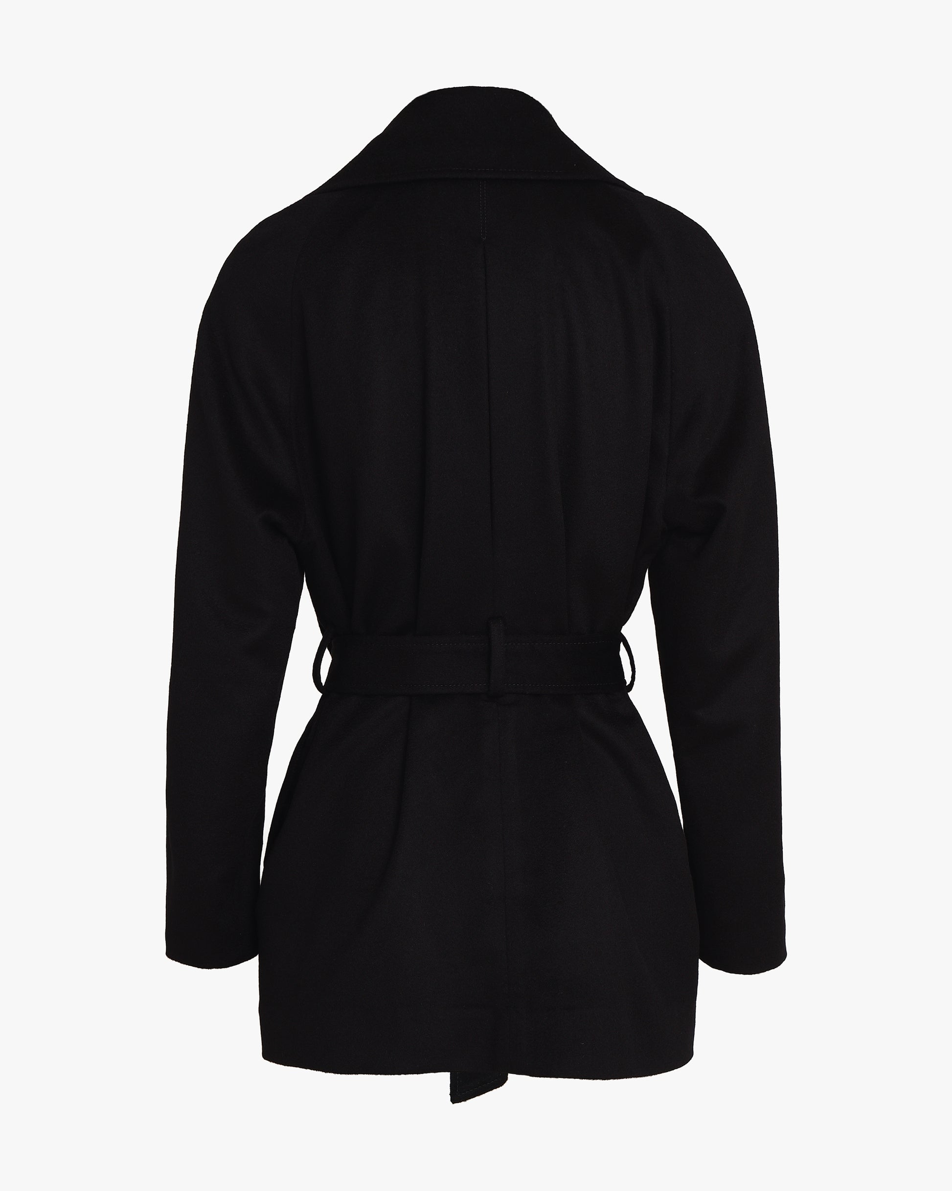 Issue Twelve Emma Coat in Black Wool Cashmere