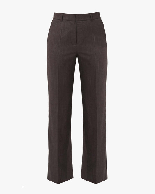 Marlene Trouser in Wool Herringbone